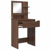 vidaXL Bedroom Dressing Tables with Shelf Brown Oak 80 x 39.6 x 135 cm