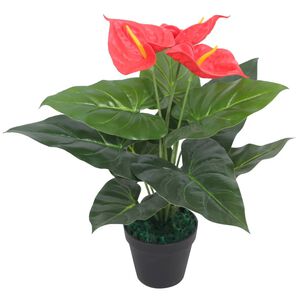 vidaXL Artificial Plant | Red and yellow flowers, green leaves