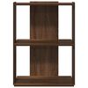 vidaXL Bookcase 3-Tier Brown Oak 60x30x80 cm Engineered Wood