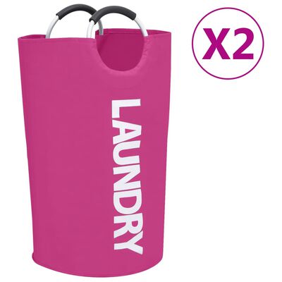 vidaXL Laundry Sorter 2 pcs Pink