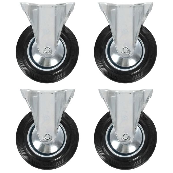 vidaXL Fixed Casters 4 pcs 160 mm