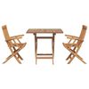 vidaXL Garden Dining Set 3 pcs Brown Solid Acacia Wood