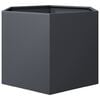 vidaXL Garden Planter Anthracite Hexagon 69x60x45 cm Steel