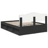 vidaXL Bed Frame with Headboard Black 150 x 200 cm Solid Pine Wood