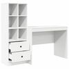 vidaXL Desk with Drawer 2 pcs White
