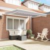 vidaXL Retractable Awning Manual Light Grey 350 x 250 cm