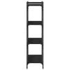 vidaXL Bookcase 4-Tier Black 80x30x120 cm Engineered Wood