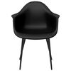 vidaXL Dining Chairs 6 pcs Black PP