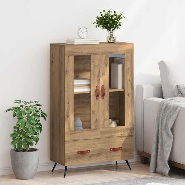 vidaXL Highboard with Drawer Artisan Oak 69.5 x 31 x 115 cm