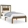 vidaXL Bed Frame without Mattress Honey Brown Solid Wood Single