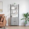 vidaXL Book Cabinet Grey Sonoma 60 x 24 x 161 cm Engineered Wood
