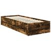 vidaXL Bed Frame with Headboard Smoked Oak 75 x 190 cm Engineered Wood