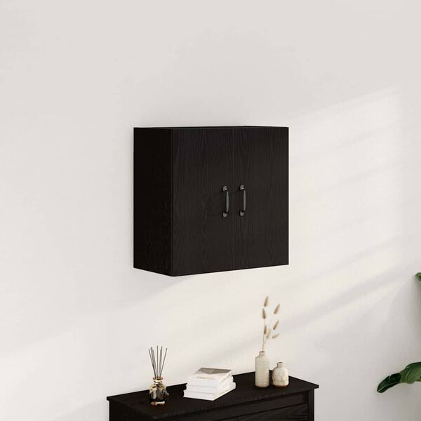 vidaXL Wall Cabinet Black Oak 60x31x60 cm Engineered Wood