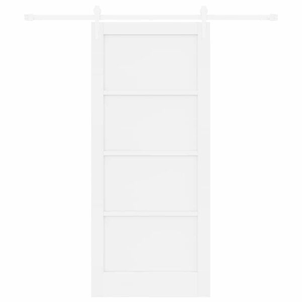 vidaXL Sliding Door ORKDAL White 86 x 198.5 cm Solid Pine Wood