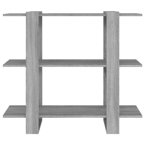 vidaXL Book Cabinet/Room Divider Grey Sonoma 100x30x87 cm