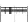 vidaXL Metal Headboard Black 160cm