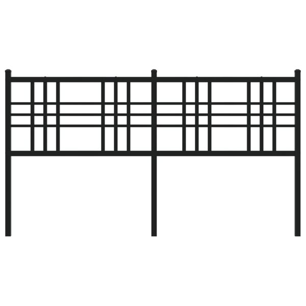 vidaXL Metal Headboard Black 160cm
