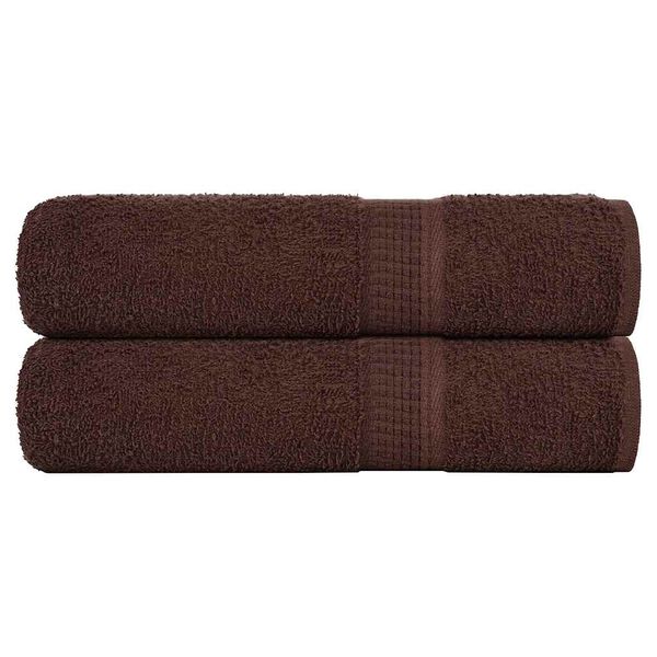 vidaXL Shower Towels "FROGN" 2 pcs Brown 70x140 cm 360 gsm