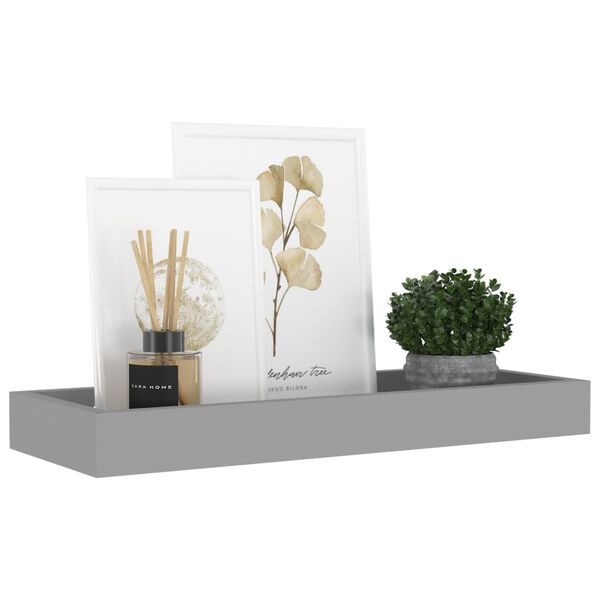 vidaXL Loggia Wall Shelves 4 pcs Grey 40x15x4 cm MDF