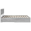 vidaXL Bed Frame with Drawer Grey Sonoma 140 x 190 cm Engineered Wood