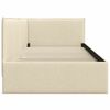 vidaXL Corner Bed Frame with Headboard Cream 90 x 200 cm Fabric