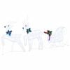 vidaXL LED Reindeers 3 pcs Cold White 43 x 18 x 66 cm Fabric