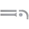 Sealskin Corner Shower Curtain Rod Set 90x90 cm Chrome