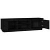 vidaXL TV Cabinet Black 140x35x40 cm Solid Wood Pine