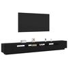vidaXL TV Cabinet Set 3 pcs Black 300 x 35 x 40 cm Engineered Wood