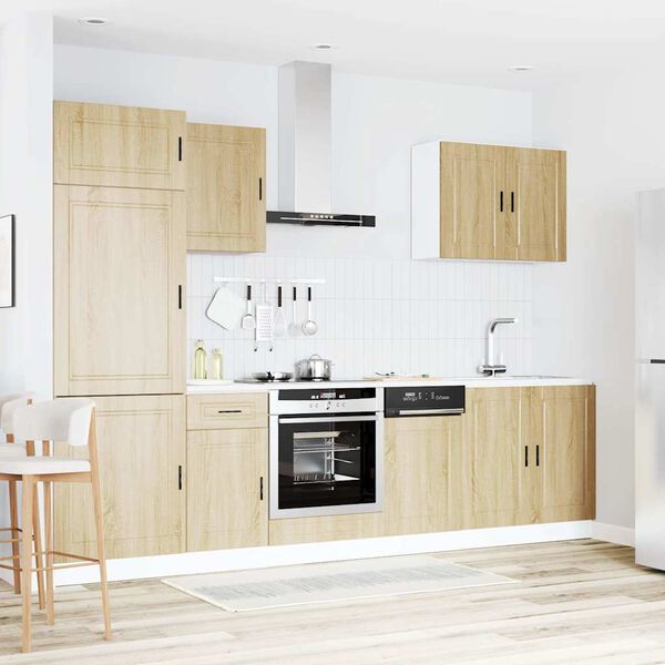 vidaXL 7 Piece Kitchen Cabinet Set Porto Sonoma Oak Engineered Wood