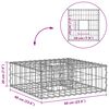 vidaXL Gabion Raised Bed Silver 60 x 60 x 20 cm Galvanised Steel