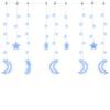 vidaXL Star and Moon Fairy Lights Remote Control 345 LED Blue