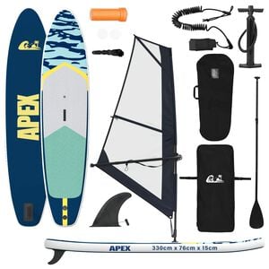 vidaXL Inflatable SUP Board with Sail APEX 330 x 76 x 15 cm Blue for