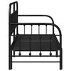 vidaXL Daybed Frame with Headboard Black 80 x 200 cm Steel