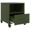 vidaXL Bedside Cabinet Olive Green 36x39x43.5 cm Steel