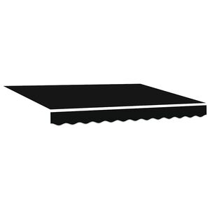 vidaXL Awning Replacement Fabric Black 280 x 245 cm Polyester