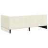 vidaXL Corner Bed Frame with Headboard Cream 100 cm x 200 cm Velvet