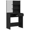 vidaXL Dressing Table Black Oak 74.5 x 40 x 141 cm Engineered Wood