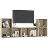 vidaXL 3 Piece TV Cabinet Set Sonoma Oak Engineered Wood