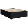 vidaXL Bed Frame without Mattress Black Double Fabric