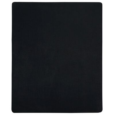vidaXL Jersey Fitted Sheet Black 90x200 cm Cotton