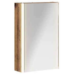 vidaXL Bathroom Mirror Cabinet Old Wood 33 x 11.5 x 50 cm