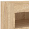vidaXL 4 Piece TV Wall Units with LED Sonoma Oak Engineered Wood