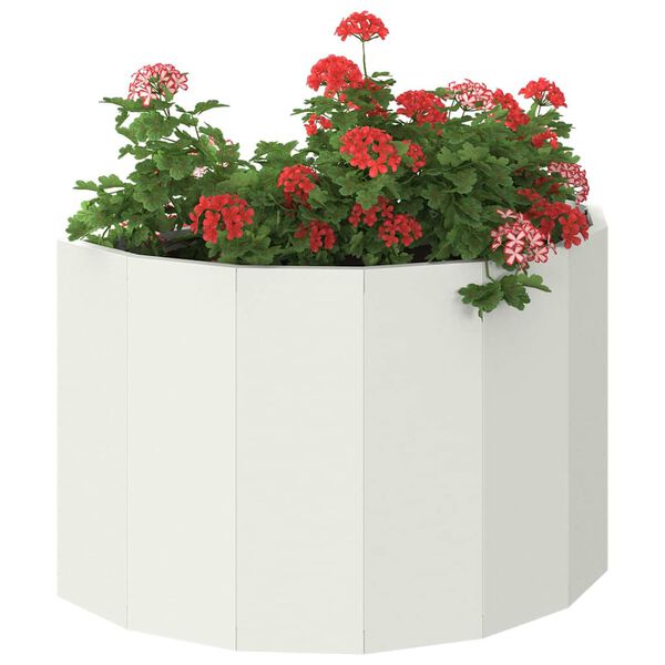 vidaXL Planter White 60 x 30 x 35 cm Steel
