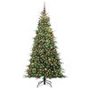 vidaXL Artificial Hinged Christmas Tree Green 210 cm PE and PVC