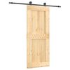 vidaXL Sliding Door with Hardware Set 85x210 cm Solid Wood Pine