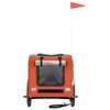 vidaXL Pet Bike Trailer Orange and Grey Oxford Fabric&Iron