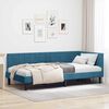 vidaXL Corner Bed Frame with Headboard Blue 90 x 200 cm Velvet