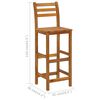 vidaXL Bar Stools 4 pcs Solid Acacia Wood
