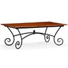 vidaXL Coffee Table with Curled Legs Solid Wood 110x60x39 cm